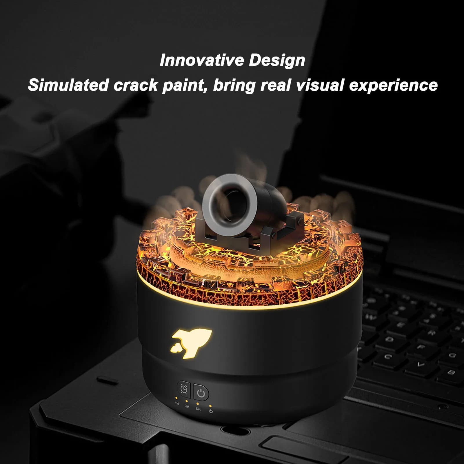 Diffuseur d'huile essentielle d'humidificateur de brume d'air conception innovante 1H 3H 5H synchronisation 25dB taille compacte à faible bruit pour Table de thé de chevet
