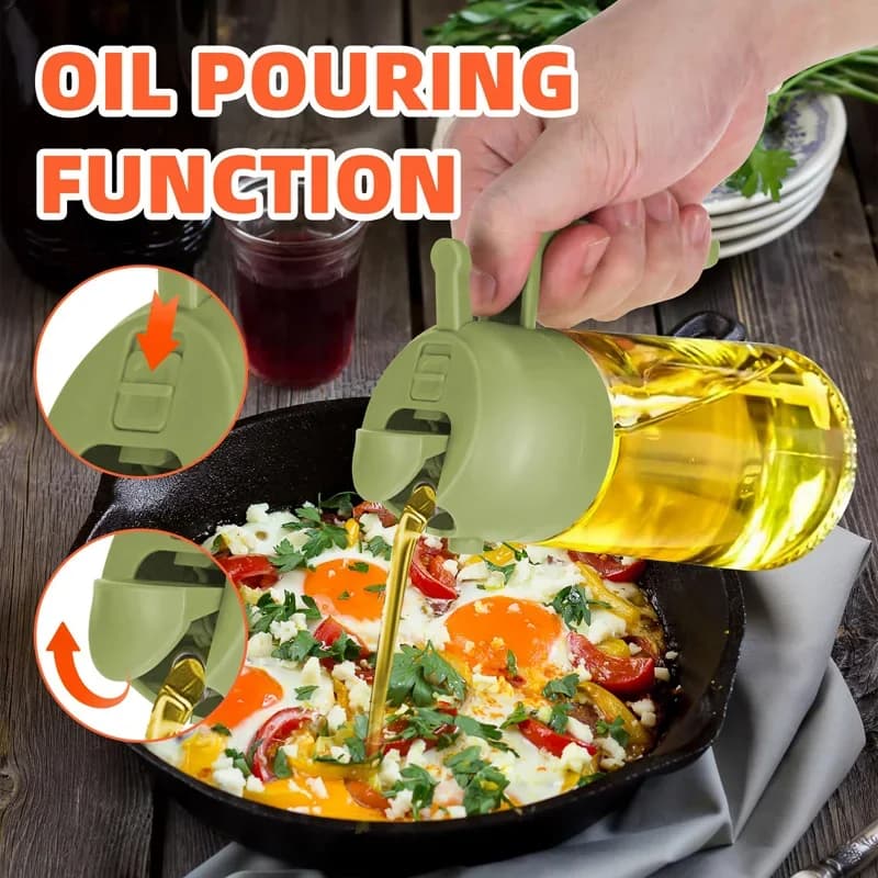 Pulvérisateur d'huile cuisine huiles d'olive vaporisateur bouteille 2 en 1 maison cuisine Air friteuse Spray Camping barbecue cuisson pulvérisateur d'huile bouteille en plastique
