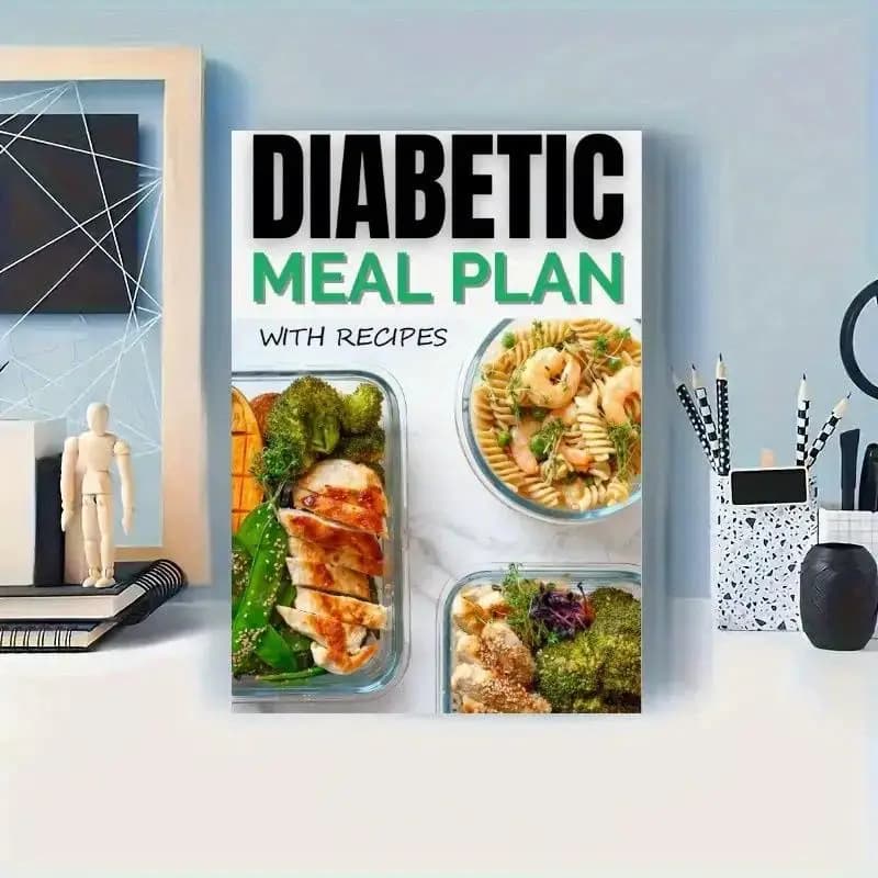 Livre professionnel de recettes et de plans repas pour diabétiques | Plan de régime de 7 jours pour le contrôle de la glycémie | Guide nutritionnel pour les diabétiques