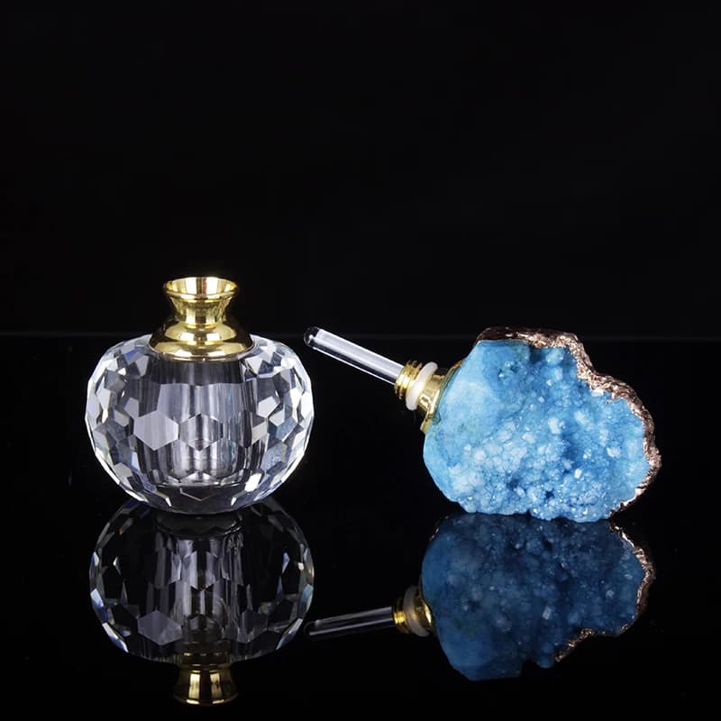 Fengshui – bouteille d'huile essentielle en Agate de Quartz naturel 1ml