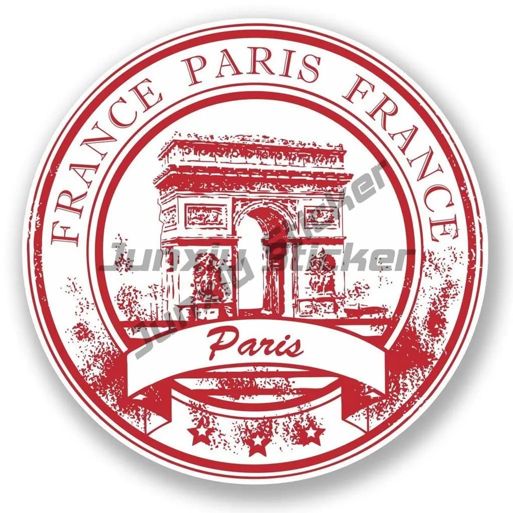 France North Reglon Discuting Charente Coat of Arms Sticker, France Paris Tour Eiffel Périphérique De Triomph Pays De La Loire Seal