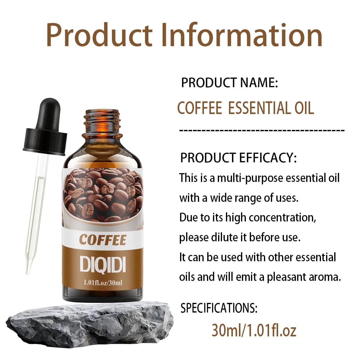 Huile essentielle de café, saveur riche, huile de sésame liquide de haute qualité, huile essentielle d'aromathérapie domestique, oi essentiel multifonctionnel