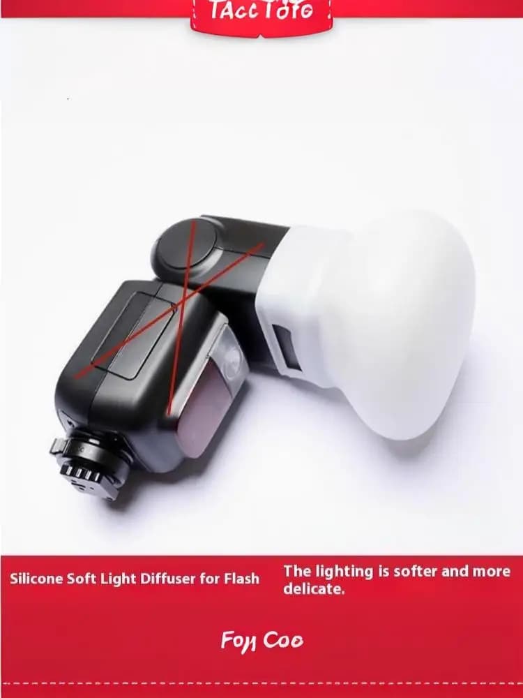 Nouvelle Vente Chaude 2026 : 1 Diffuseur Dôme Rebondissant en Silicone Souple Universel pour Flash