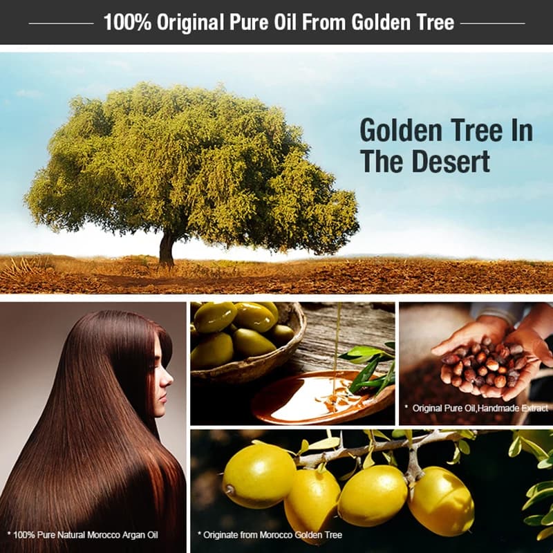 Huile d'argan marocaine pour cheveux