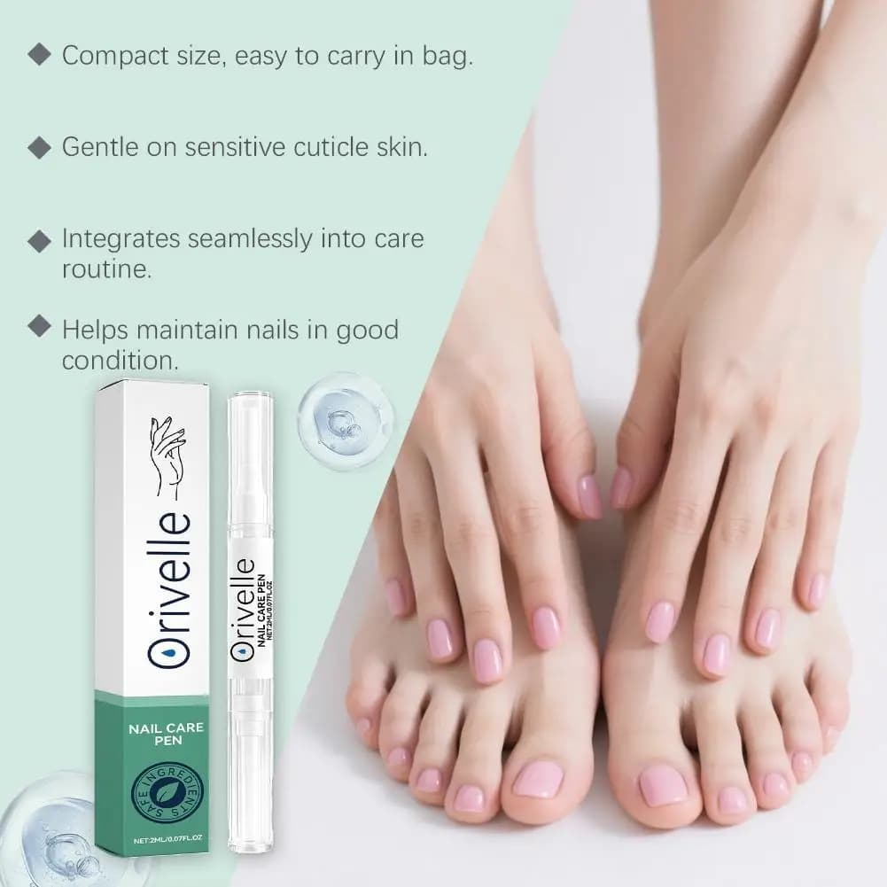 Stylo à huile nourrissante pour ongles Orivelle/Orvalle, 3 ml, soin des cuticules à la vitamine E, huile hydratante et fortifiante pour ongles cassants