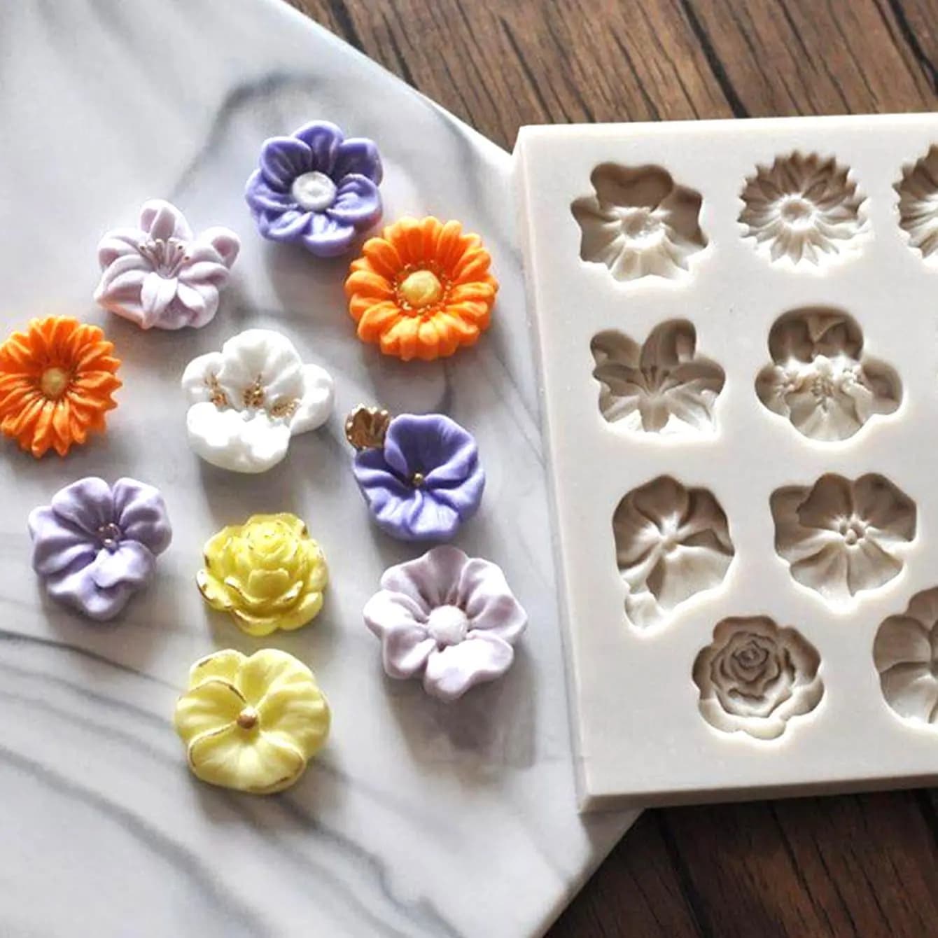 Moule en Silicone en forme de tournesol, Rose, fleurs, gâteau, décoration DIY, chocolat, outils de moule 3D