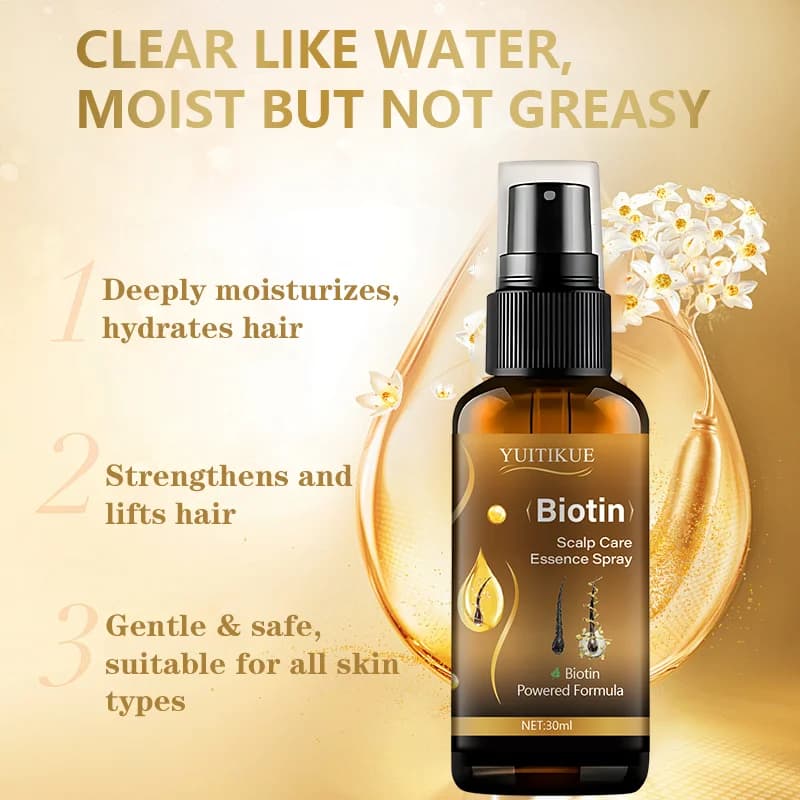 Spray essence de soin du cuir chevelu à la biotine