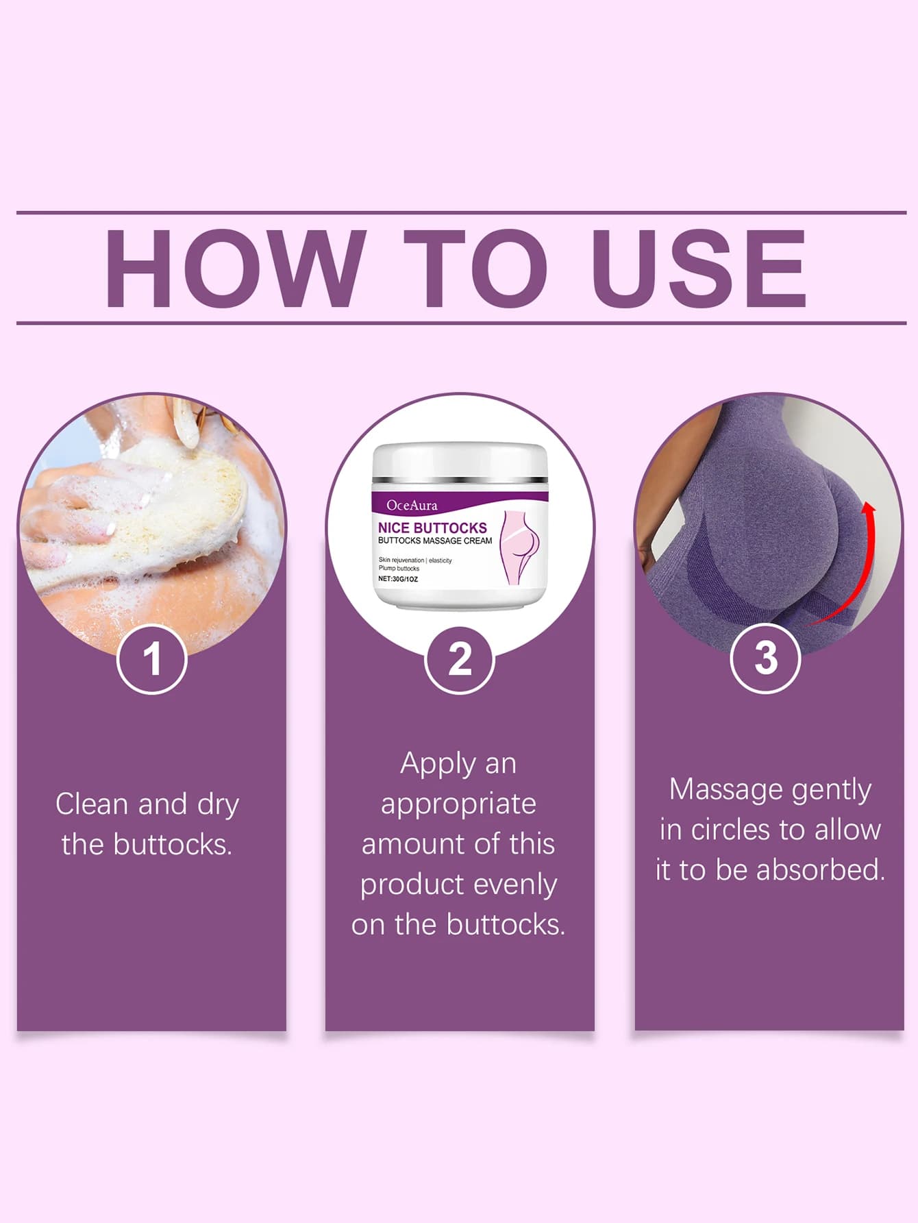 Crème raffermissante pour fesses féminines, 30g, façonnant la ligne des fesses, adaptée à tous les Types de peau, améliore l'afroulage de la peau des fesses
