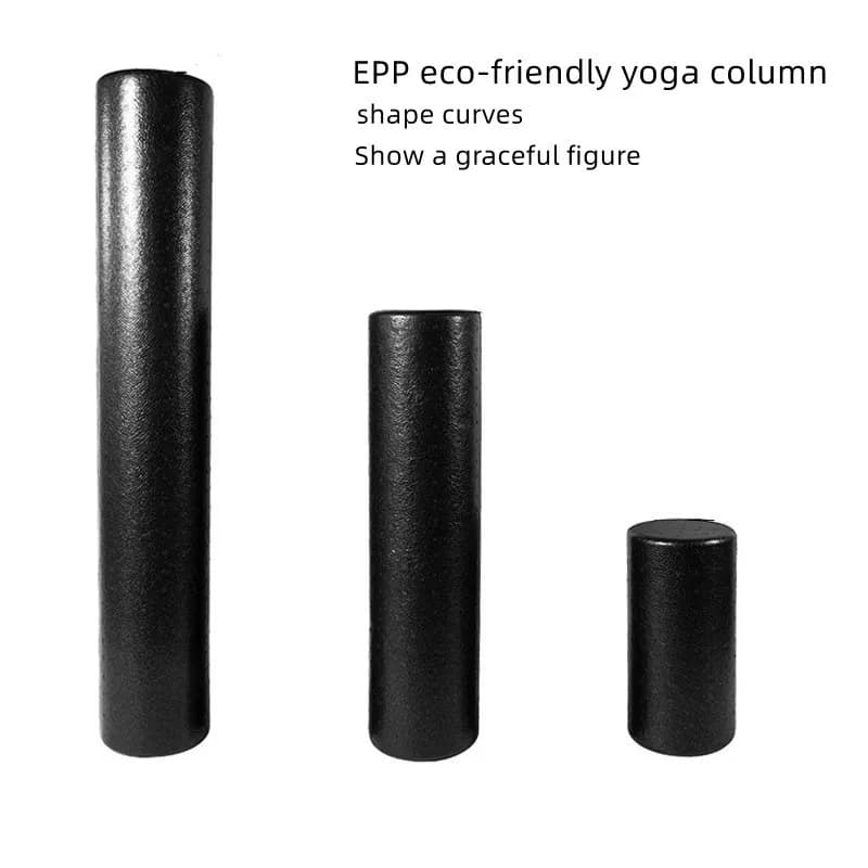 Rouleau de Massage en mousse de Yoga EPP 30/45CM, rouleau de Fitness Pilates, équipement d'exercice de gymnastique noir pour la Relaxation pour femmes