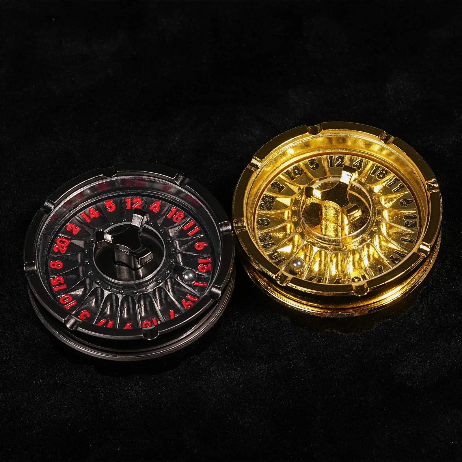 DND dés D20 noir rouge doigt roue rotative dés D & D jeu de société donjons Dragons TRPG polyédrique numérique dés jeu de Table