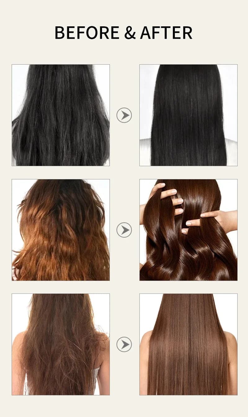Bioaqua-Soin Capillaire à l'Huile Essentielle, Améliore les Cheveux Frisés, Nourrit, Lisse et Brille, Après-Shampoing Parfumé
