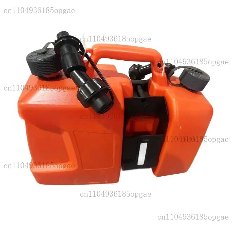 Pot à huile portable épaissi avec long bec verseur 5 litres + pot à huile mixte pour chaîne 2,5 litres