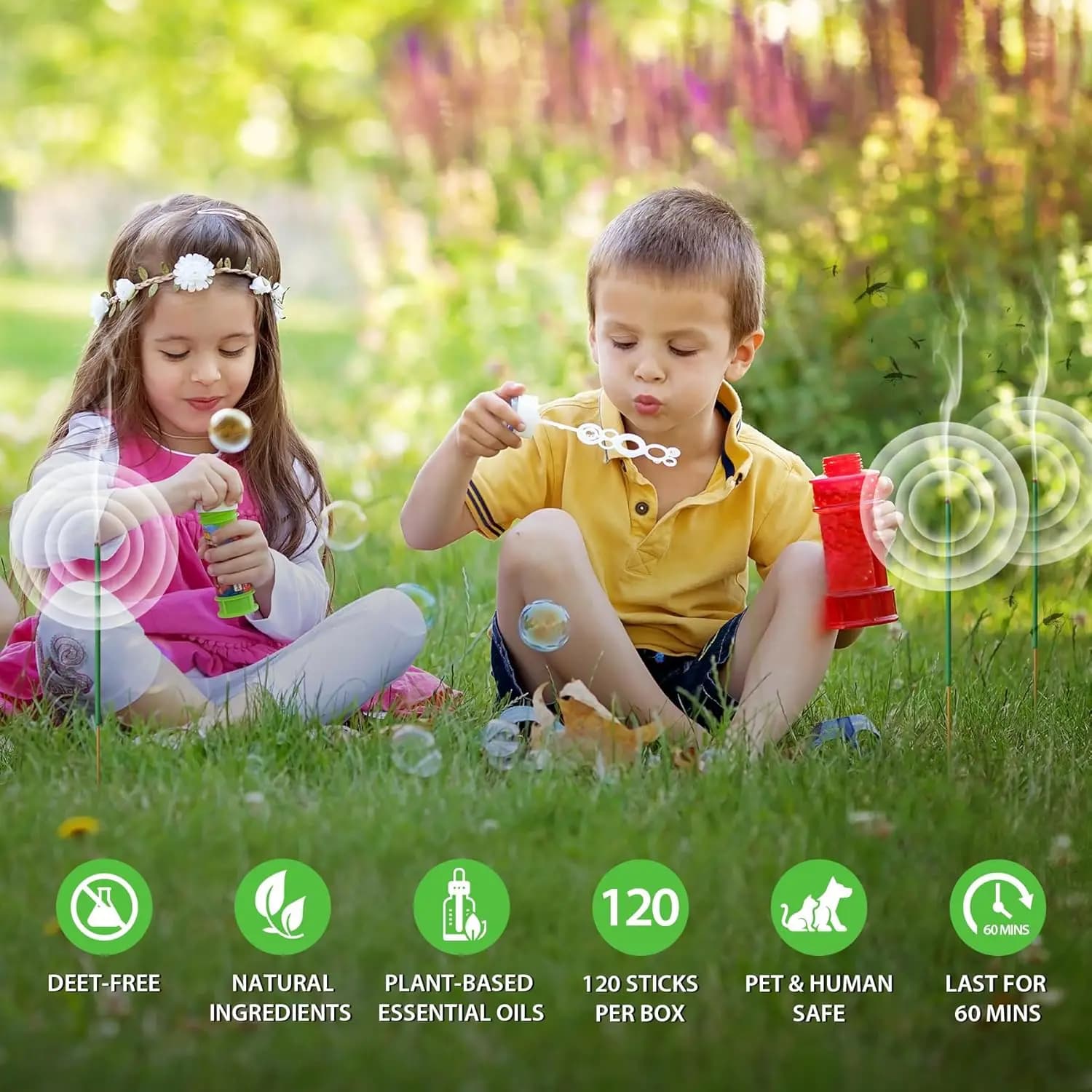 Bâton d'encens répulsif anti-moustiques, 30 pièces, naturel, à base de plantes, anti-mouches, huile de citronnelle, bâtons d'encens pour jardin et Camping