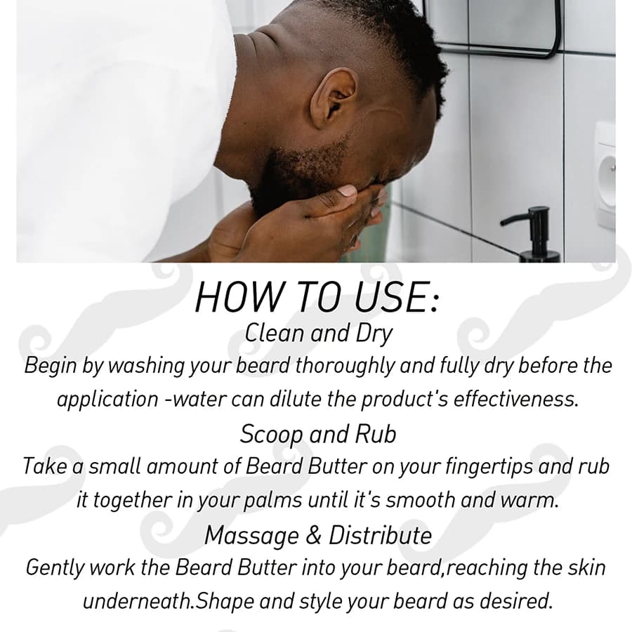 Cire à barbe parfumée au bois de santal pour hommes, produits de traitement des moustaches, soins capillaires du visage, beurre pour adoucir et lisser les barbes, 30g