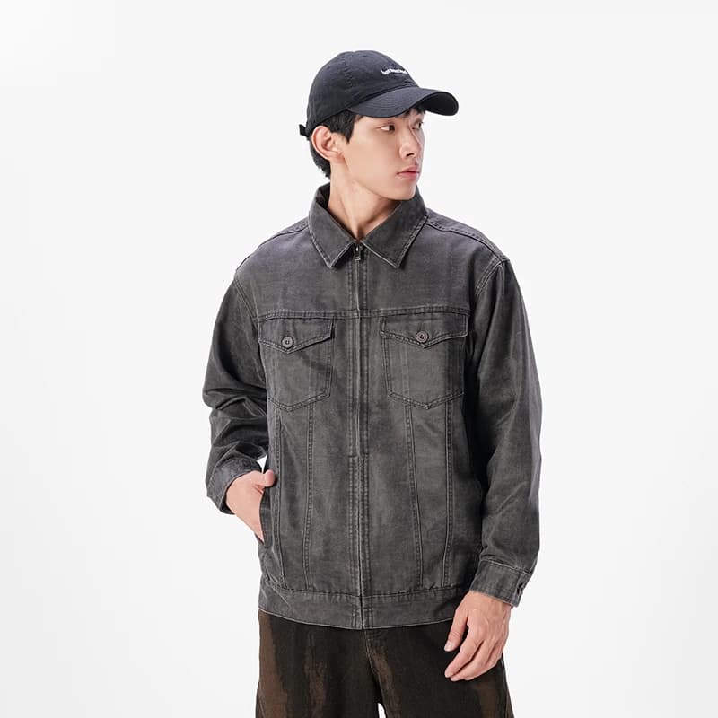 Veste enduit de cire d'huile pour hommes