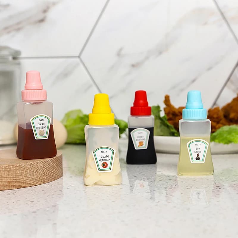 1/2/4 pièces/ensemble Mini Sauce tomate salade pansement huile vaporisateur bouteille Portable petit récipient