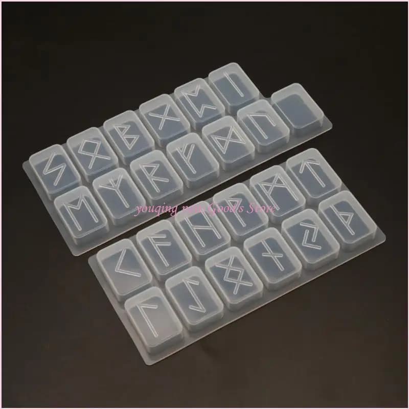 57QA Futhark – moules moulage symboles énergétiques, pour bricolage, outil fabrication pendentifs bijoux