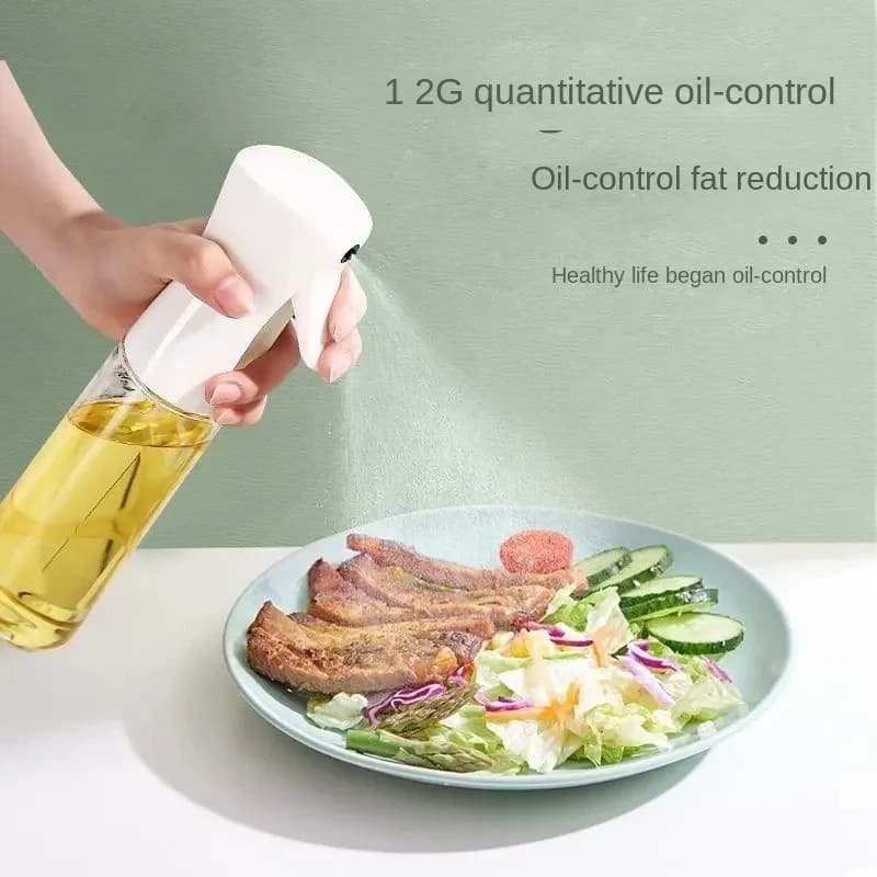 Bouteille d'huile de cuisine noire vaporisateur d'huile de cuisson 200ml vaporisateur pneumatique bouteille en plastique Fitness Barbecue vaporisateur distributeur d'huile