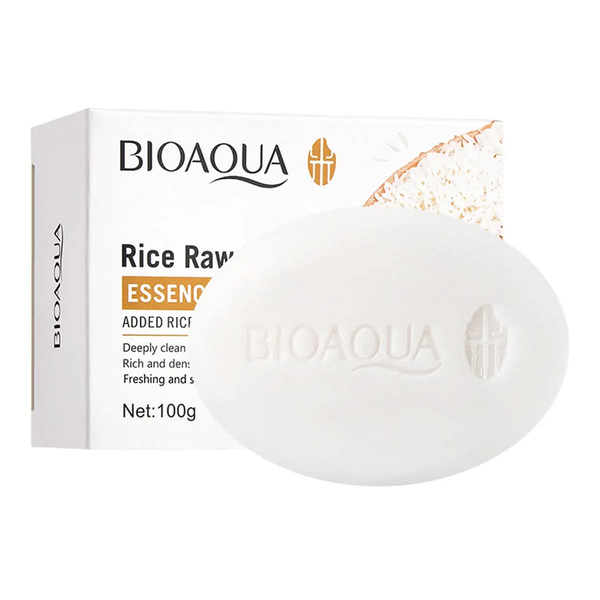 Essence originale de riz nettoyage en profondeur, savon nettoyant hydratant nourrissant pour le visage, contrôle de l'huile rafraîchissant, savon pour les mains