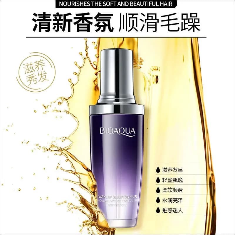 Bioaqua-Soin Capillaire à l'Huile Essentielle, Améliore les Cheveux Frisés, Nourrit, Lisse et Brille, Après-Shampoing Parfumé