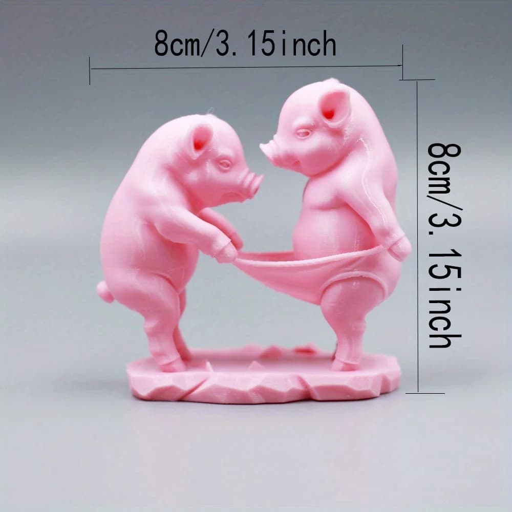 Une jolie figurine de cochon de dessin animé, une pièce décorative pour les festivals, parfaite comme cadeau de vacances.