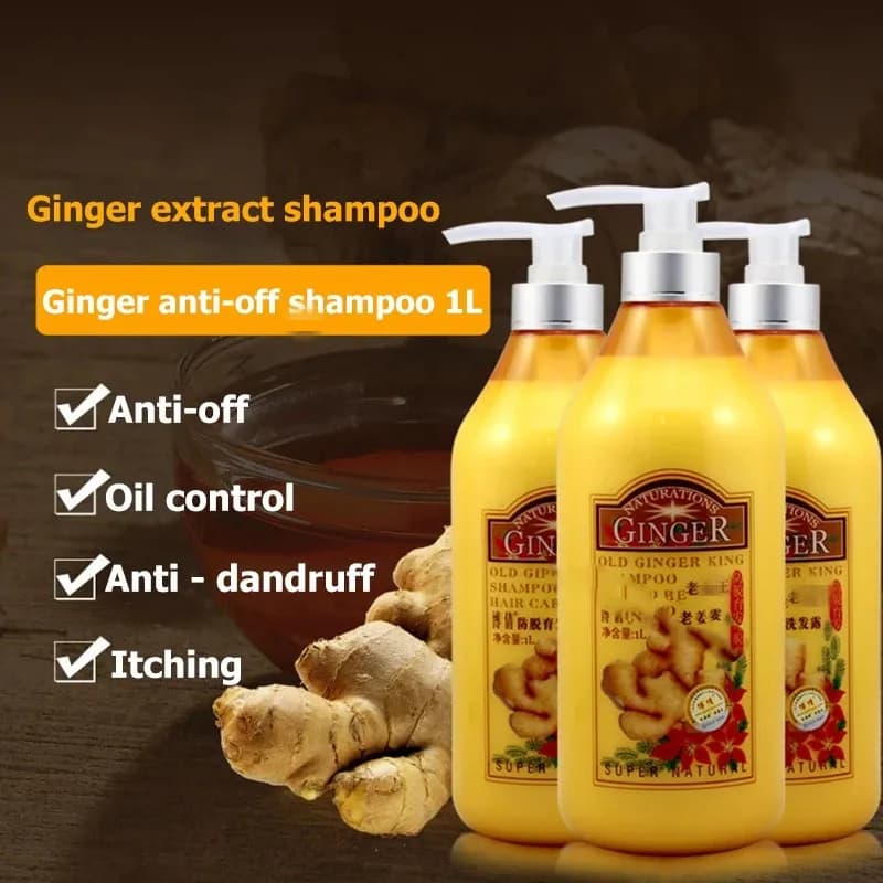 Shampoing professionnel pour cheveux, vieux jus de gingembre, traitement du cuir chevelu, contrôle de l'huile, croissance des cheveux, Dense, Anti-perte de cheveux, 1000ML