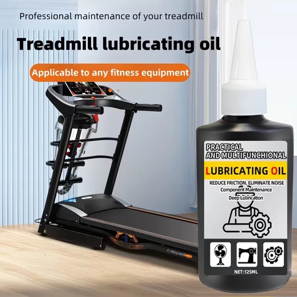 Huile lubrifiante pour tapis roulant, 125ml, 100% silicone, réduit le bruit, la friction, résistant à l'usure, pour l'entretien des équipements de fitness