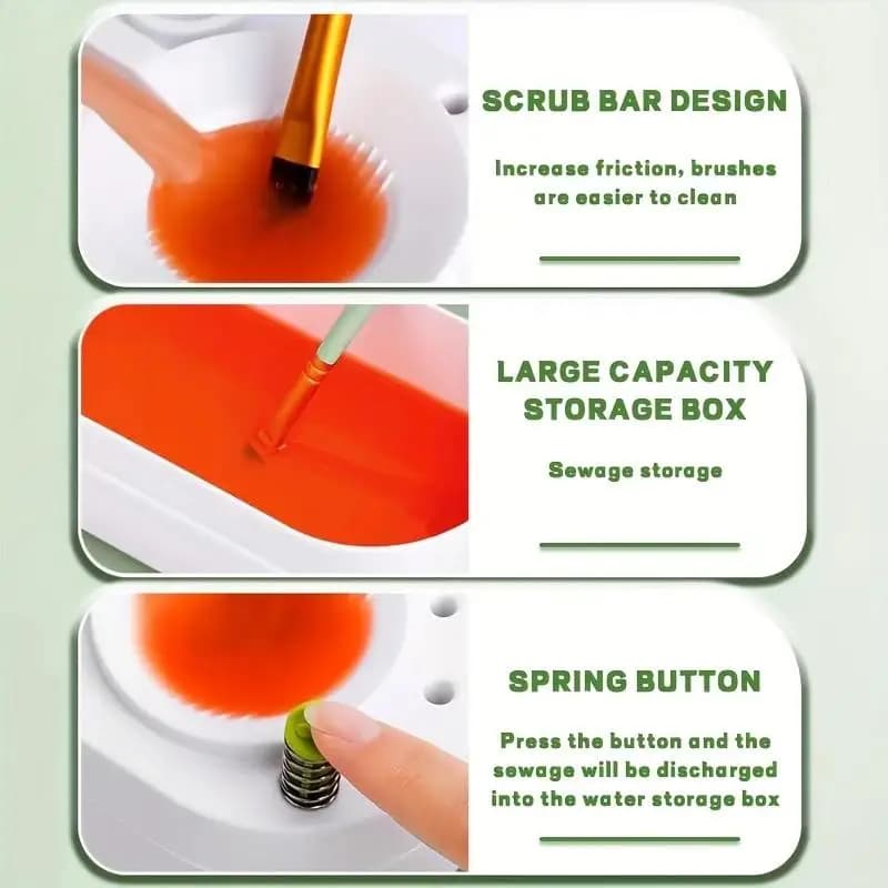 Nettoyant pour pinceaux à peinture, rinçage pour aquarelle, avec nettoyeur de canalisations, tasse de rinçage, distributeur d'eau et de peinture, nettoyeur de pinceaux à peinture à l'huile