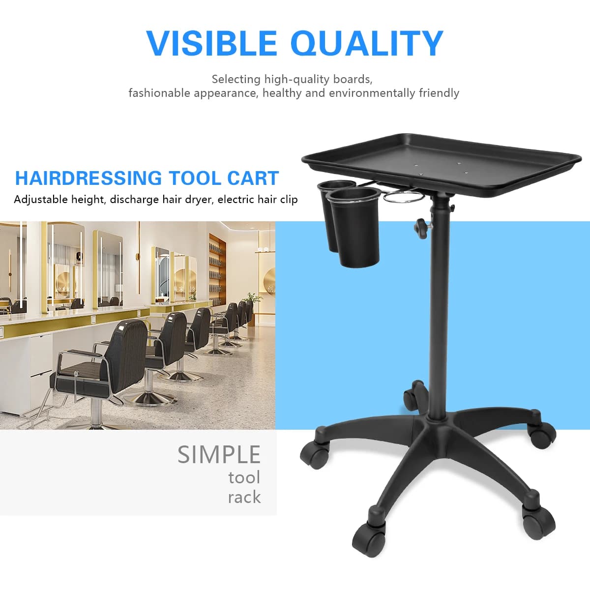 Plateau roulant pour Salon Spa beauté tatouage voiture détails-portable multifonctionnel outil de coiffure support de rangement salon de coiffure