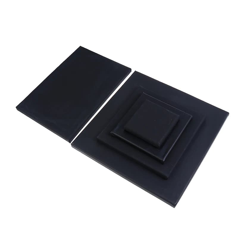Toile d'artiste carrée vierge pour peinture à l'huile, cadre de planche en bois, peinture acrylique apprêtée, 1PC