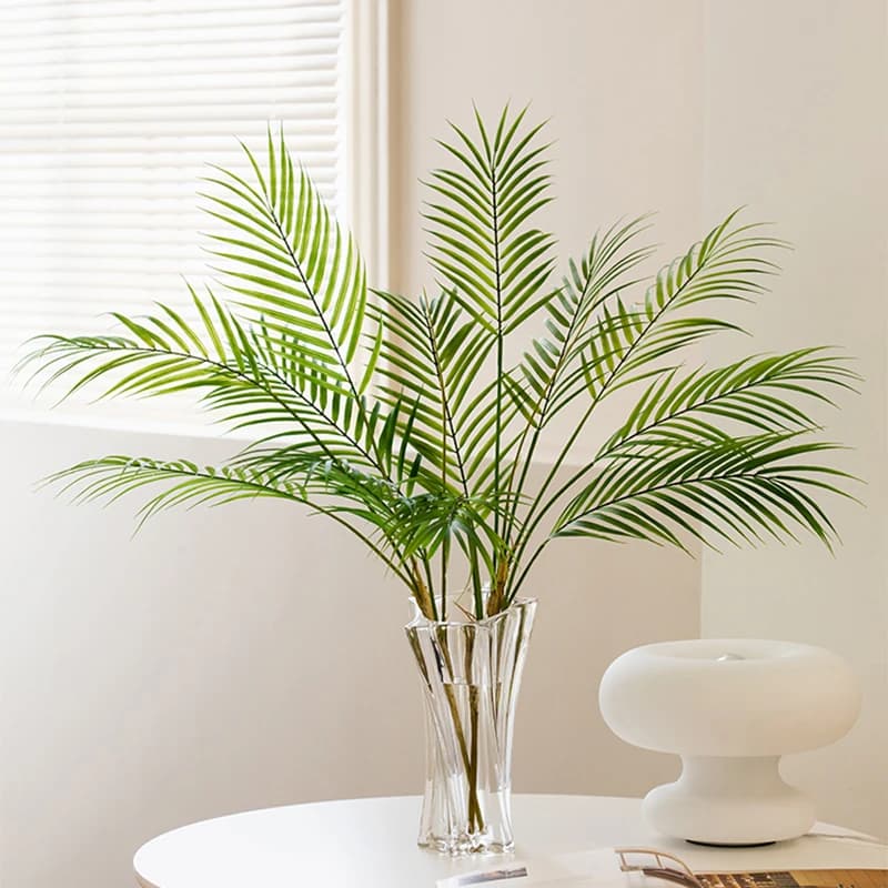 Plantes d'arbre artificielles tropicales de 88 CM, feuilles de palmier, branche en plastique, fausses plantes d'intérieur en plastique, accessoires de décoration pour la maison et le jardin