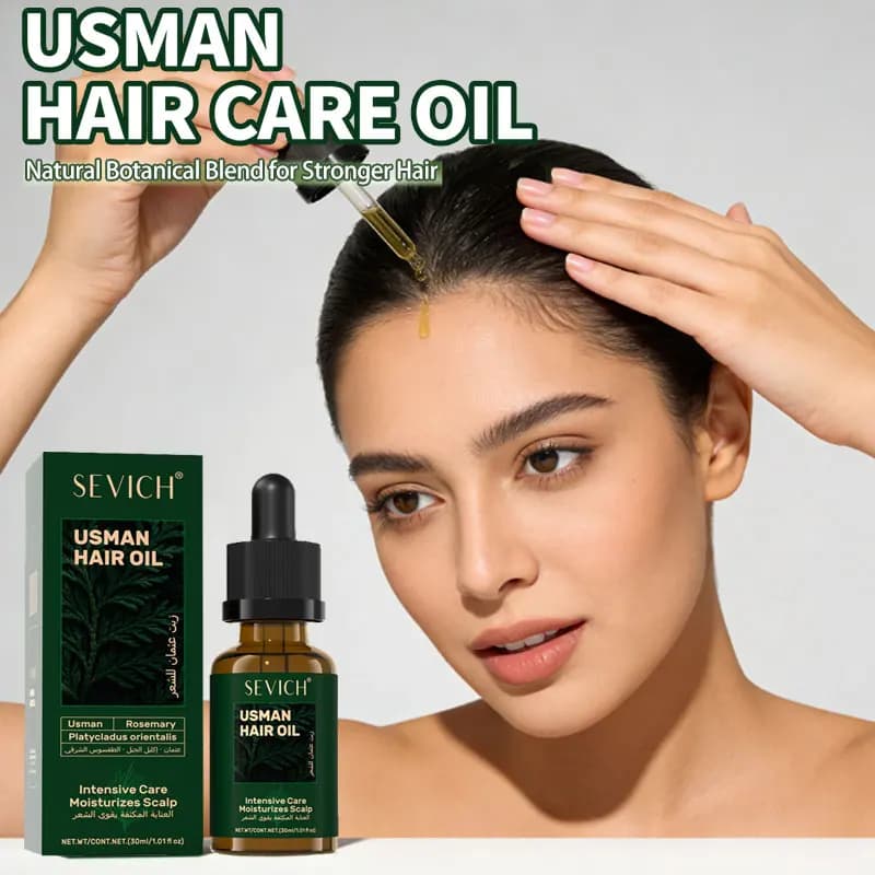 Soins capillaires huile essentielle Usma herbe sérum réparation endommagé nourrir huile capillaire plus épaisse prévenir la calvitie huile de croissance des cheveux unisexe