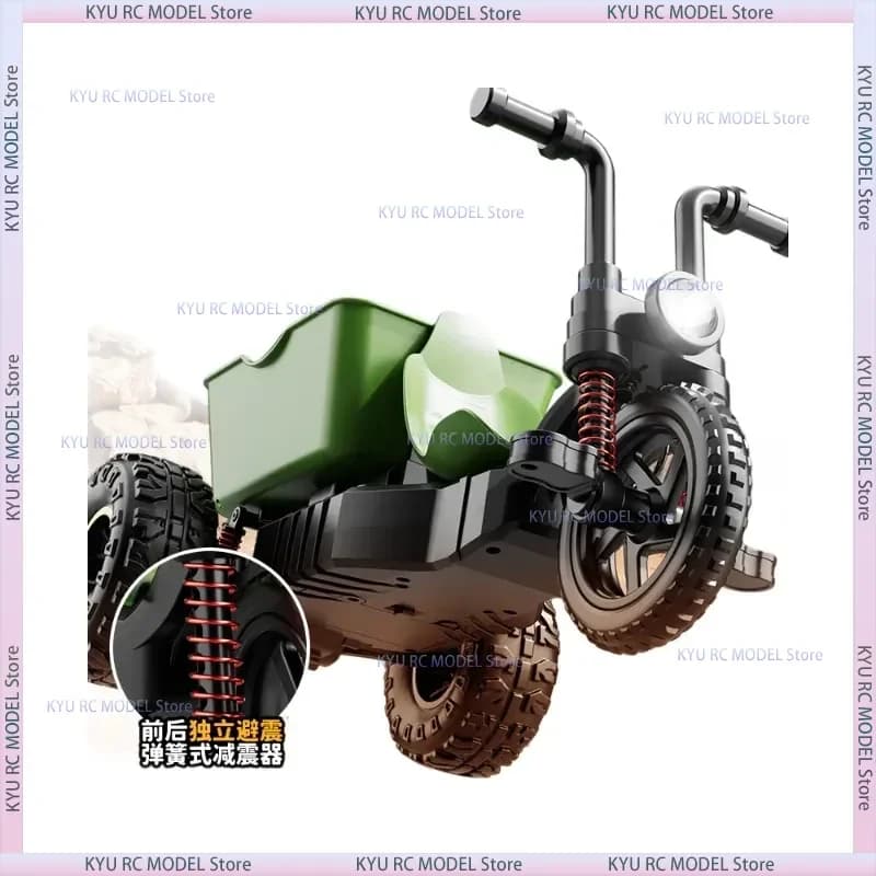 Voiture télécommandée Crazy Lamb RC Tricycle 2.4GHz - Drift haute vitesse, cascades, tout-terrain et escalade - Jouet électrique pour garçons