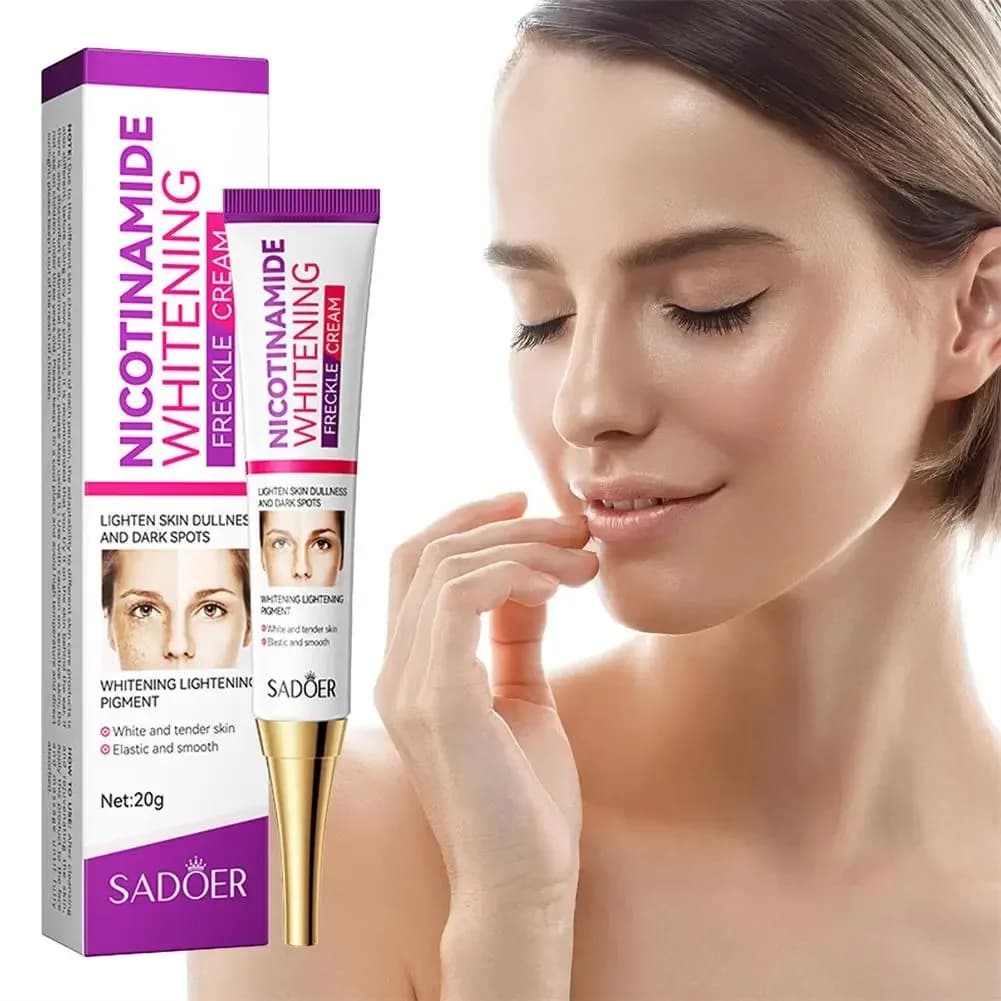 Crème blanchissante et anti-taches de rousseur pour le visage, Nicotinamide, éclaircissante et hydratante, estompe les taches foncées