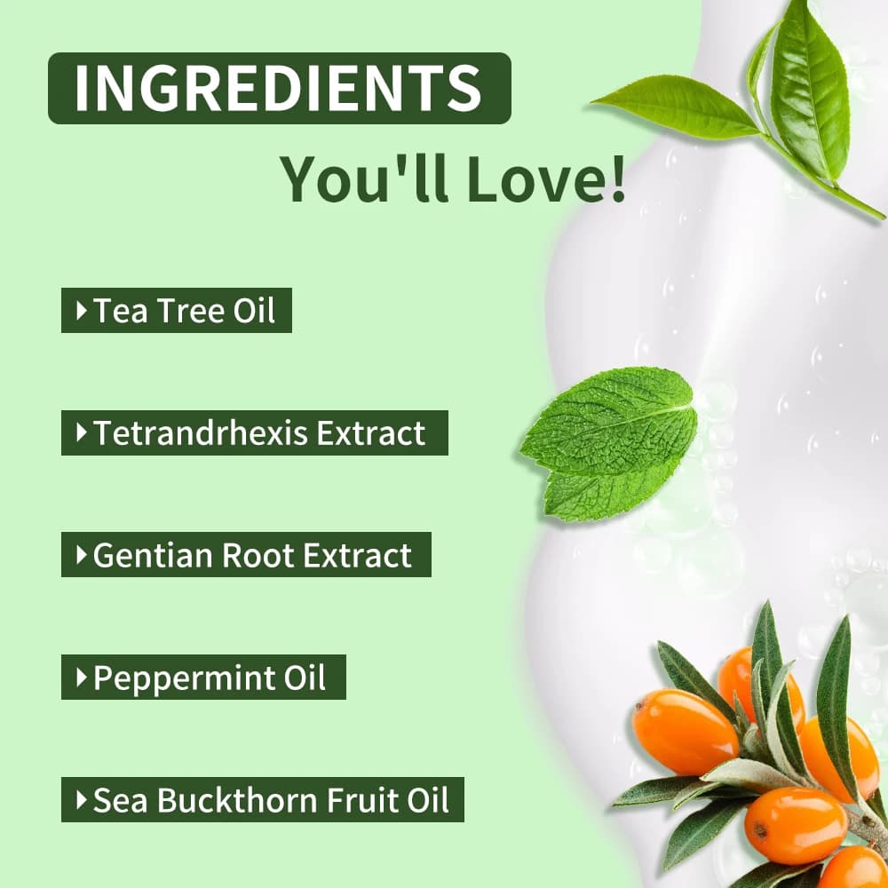 Gel Douche EJW Tea Tree Anti-Odeur, Élimination de l'Acné du Dos, Hydratation Longue Durée, Équilibre de la Barrière Cutanée, Nettoyant Corporel.