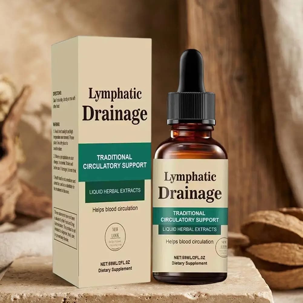 Gouttes stimulantes pour le drainage lymphatique à base de plantes : Améliorent la circulation sanguine, favorisent la détoxification corporelle, soulagent l'œdème – Un complément quotidien fiable