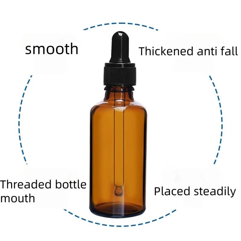 Bouteille d'huile essentielle en verre marron 5-100ml