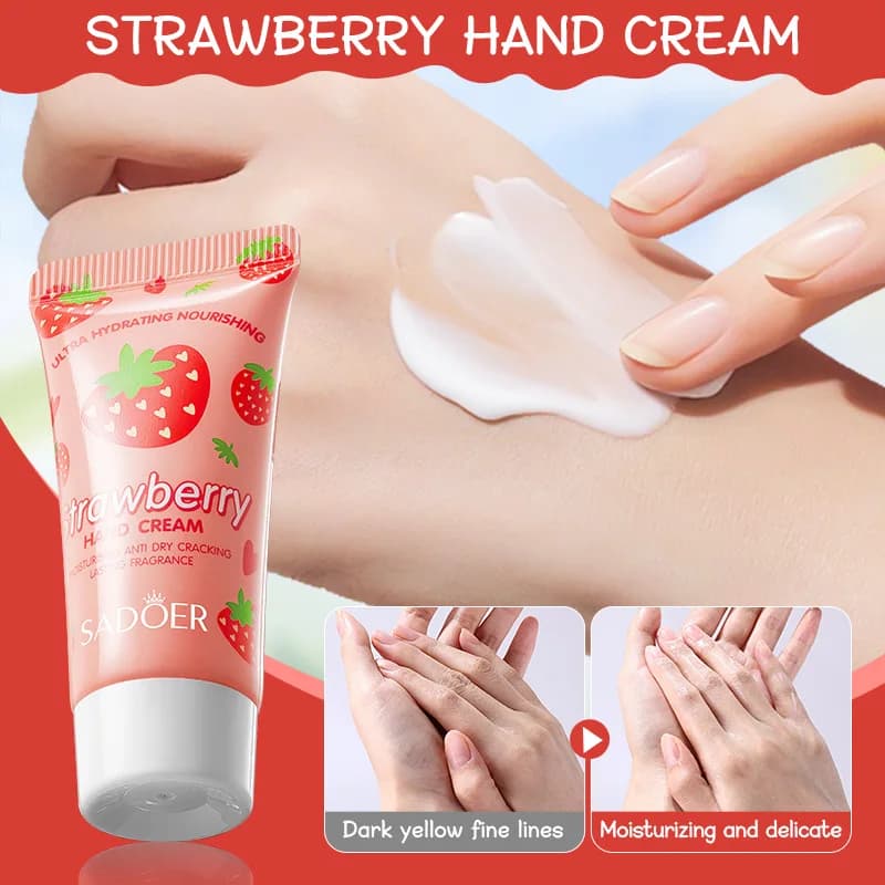 Ensemble de crème pour les mains et baume à lèvres à l'avocat SADOER, 2 pièces, kit de soin hydratant pour la peau, lèvres pulpeuses, traitement des lèvres avec effet repulpant