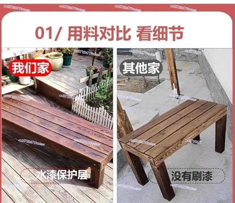 Faire un sol extérieur en bois anticorrosif terrasse jardin cour plancher panneau de bois carbonisé étanche balcon marches extérieures