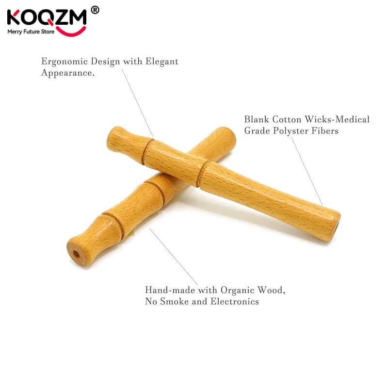Inhalateur sans fumée Quit Stick, inhalateur d'aromathérapie pour huiles essentielles, inhalateur pour arrêter de fumer, diffuseur personnel en bois