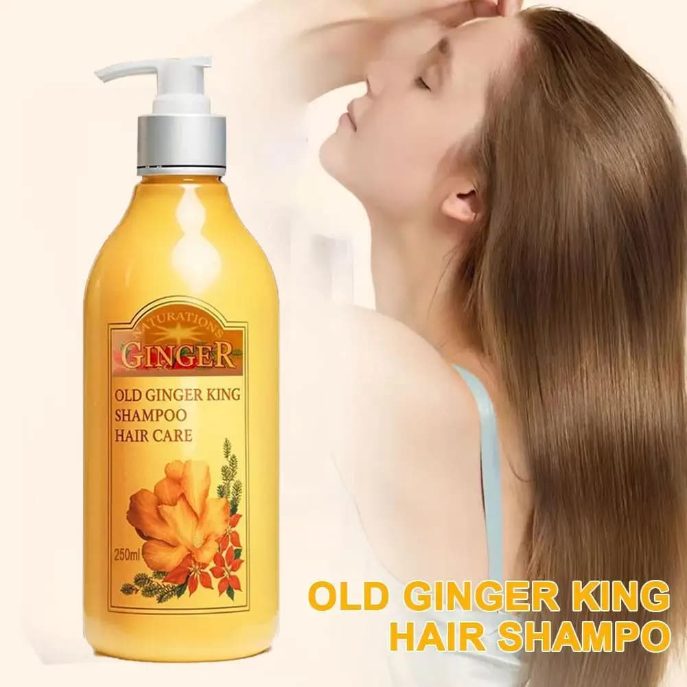 Shampooing capillaire au jus de gingembre ancien 250 ml – Traitement professionnel du cuir chevelu