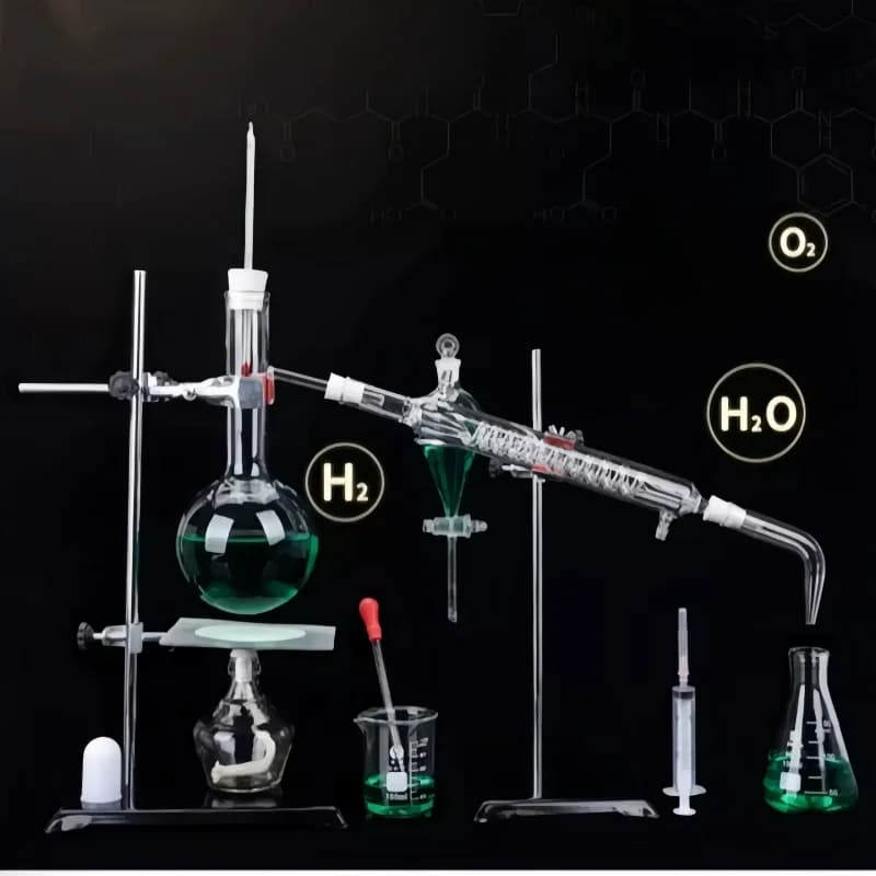 Équipement de distillation complet 100ml--1000ml, Extraction d'huile essentielle et Production d'eau distillée, laboratoire chimique, Borosilica