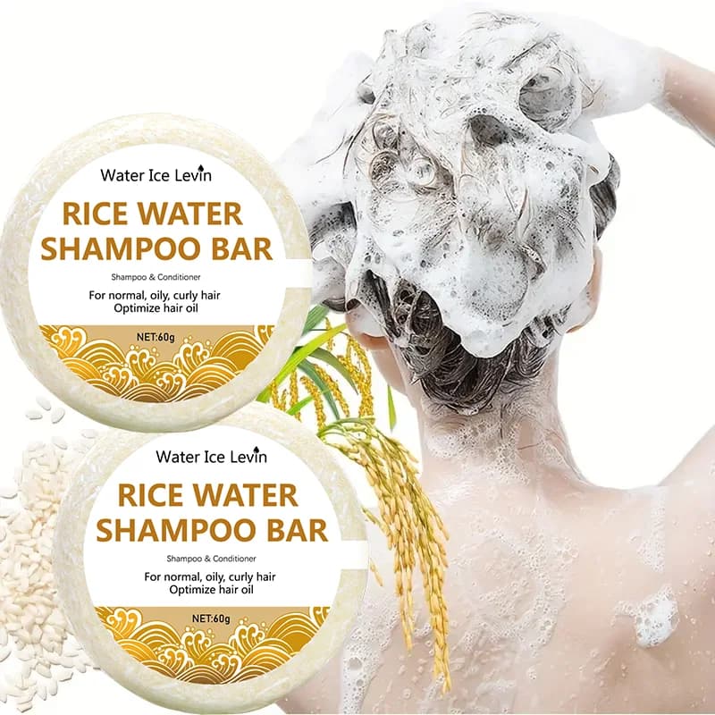 Shampoing au Riz Biologique de Regina, Barre de 60g, Sans Huile, Conditionnement, Eau, Nourrissant, Anti-perte, Croissance des Cheveux, 10000