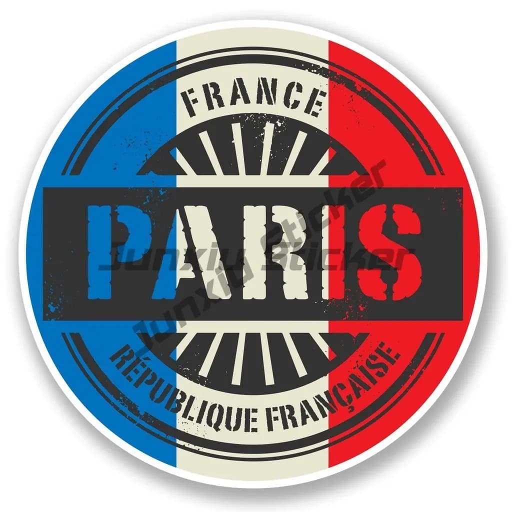 France North Reglon Discuting Charente Coat of Arms Sticker, France Paris Tour Eiffel Périphérique De Triomph Pays De La Loire Seal