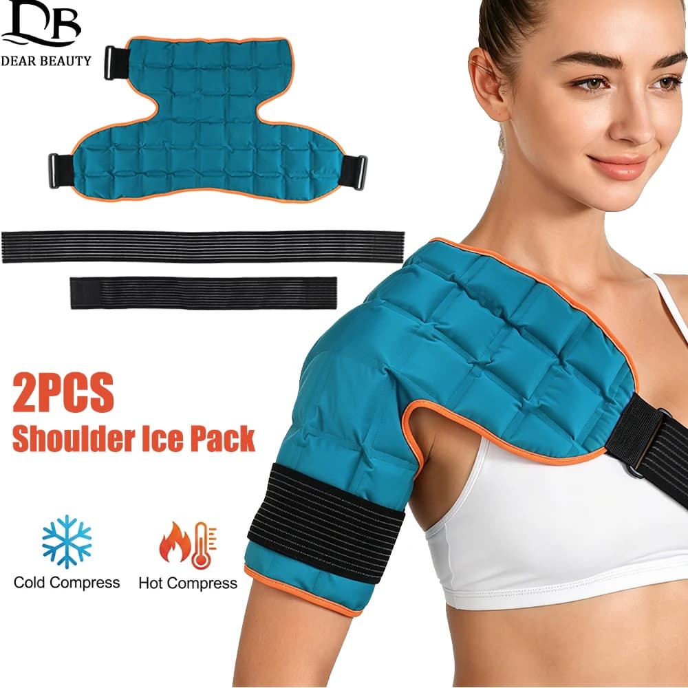 2 pièces de compresses de gel auto-absorbantes réutilisables, chaudes et froides, pour épaule, genou, blessures articulaires et entorses musculaires