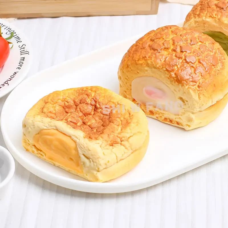 1 pièce Modèle de simulation de pain en paine et gâteau, effet rebondissant, pour décompression par compression, accessoire de photographie alimentaire pour influenceurs