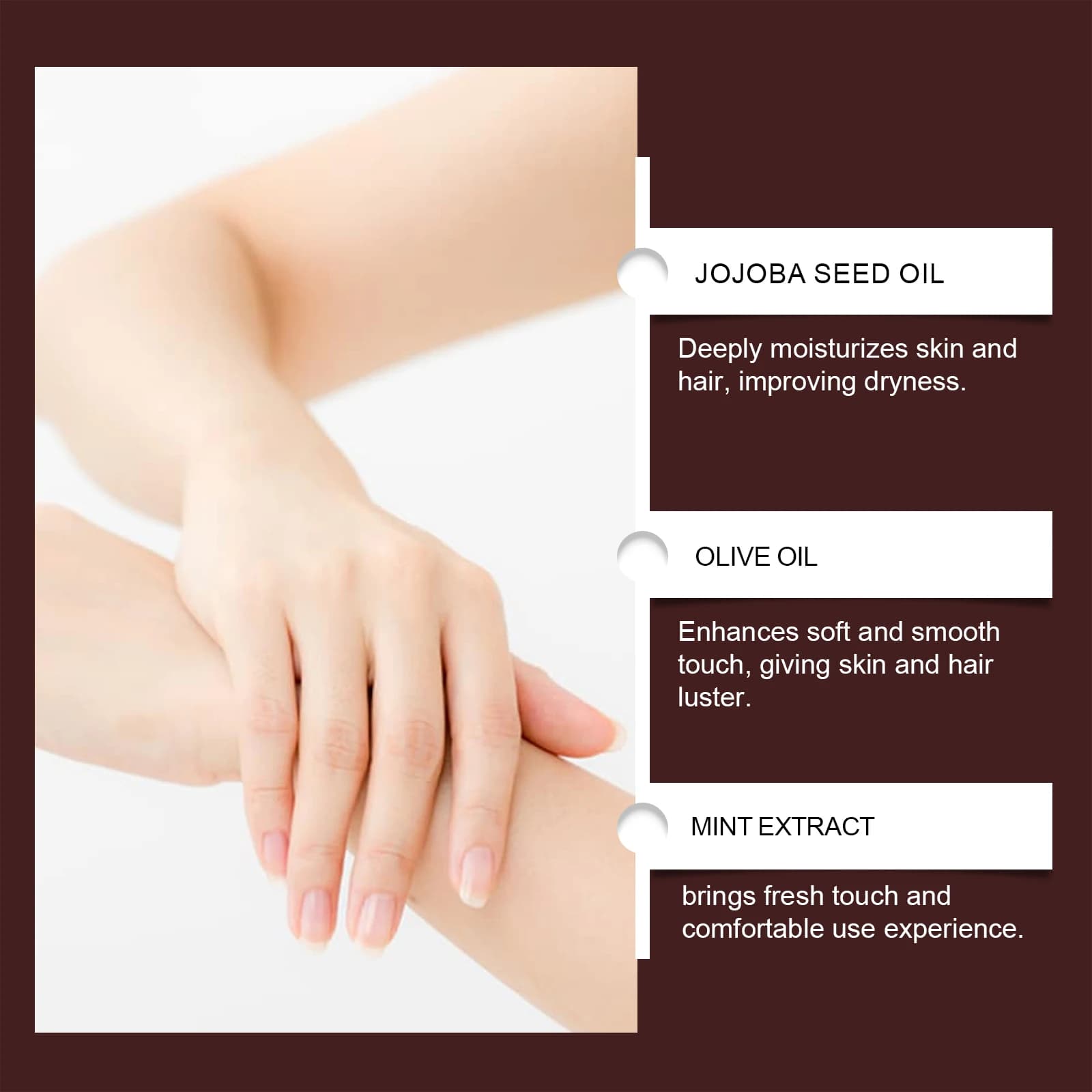 Huile de jojoba naturelle anti-rides, raffermissante, hydratante pour le visage, huile de massage relaxante, réparation des cheveux, soin de la peau, huile corporelle nourrissante 125 ml