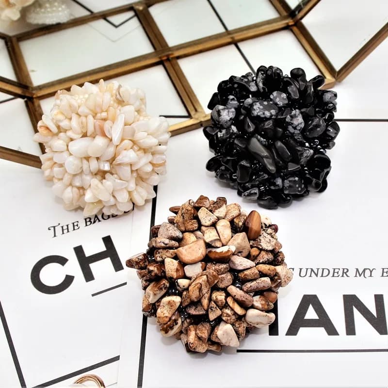 Boutons en pierre naturelle de haute qualité, bricolage de vêtements, chaussures et chapeaux, accessoires de décoration, 1 pièce/sac
