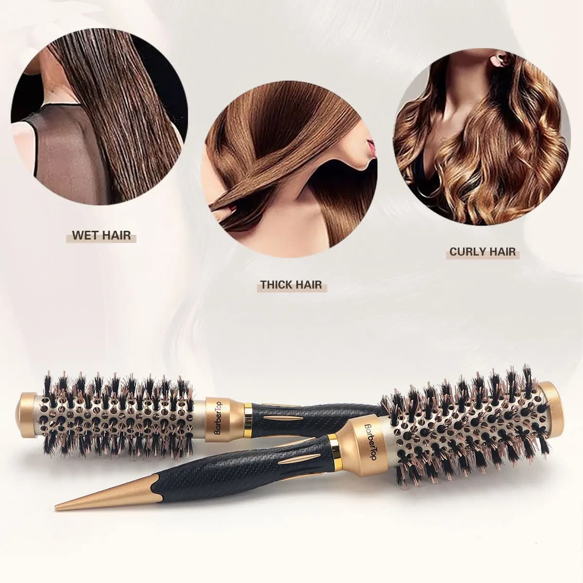 Peigne antistatique pour salon de coiffure, coiffure et curling, barbier, support pour femmes, brosse à cheveux bouclés, outil de coiffage