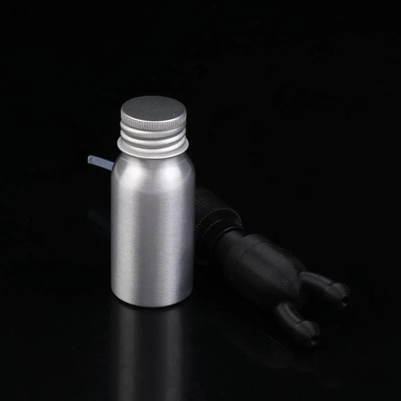 〔E〕Bouteilles en aluminium anti-fuite avec bouchon en silicone pour inhalateur d'huiles essentielles